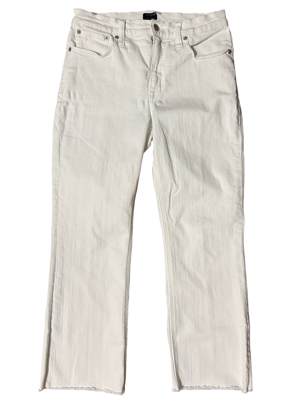 J. Crew White Flare Cropped Jeans Size 29